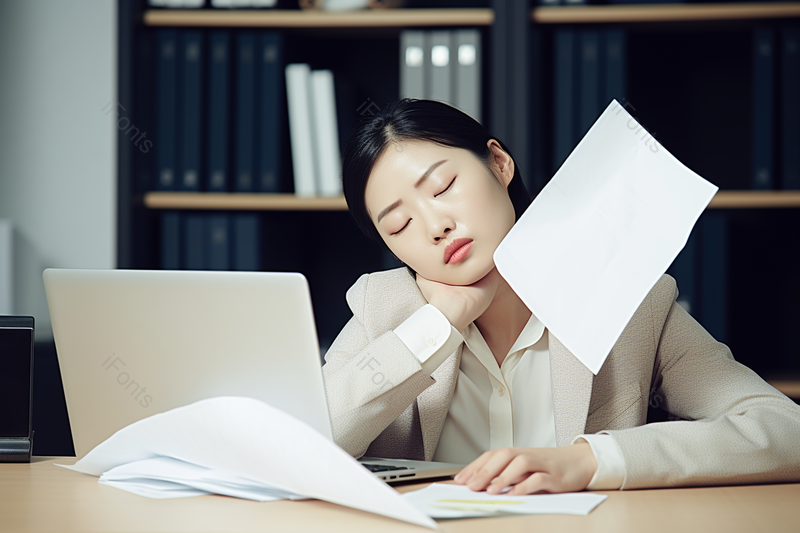 亚健康白领商务女性加班久坐,高清,摄影图,摄影图片,图片大全,摄影图免费下载